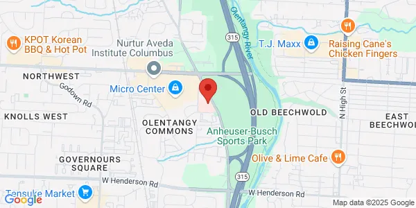Map of 4895 Olentangy River Rd Ste 150 Columbus, OH 43214