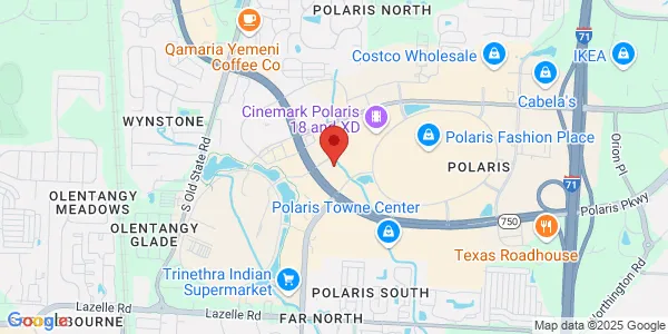 Map of 1120 Polaris Pkwy Ste 200 Columbus, OH 43240