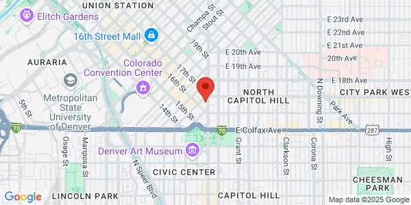 Map of 1675 Broadway Denver, CO 80202