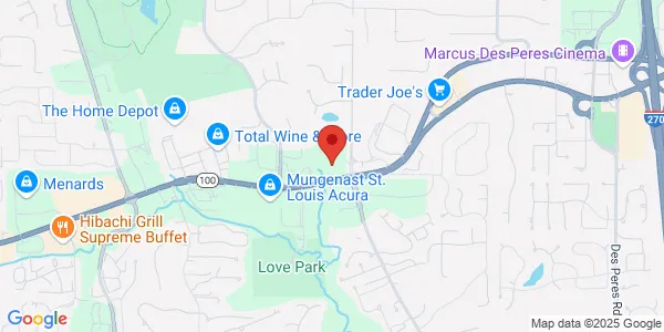 Map of 2155 Barrett Station Rd Des Peres, MO 63131