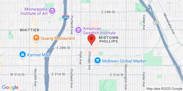 Map of 800 E 28th St Minneapolis, MN 55407