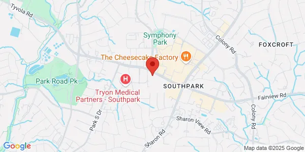 Map of 6230 Fairview Rd Ste 106 Charlotte, NC 28210