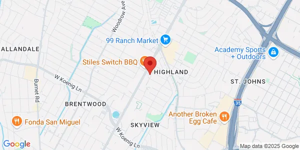 Map of 706 Brentwood St Austin, TX 78752