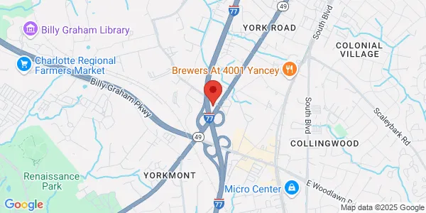Map of 4500 S Tryon St Charlotte, NC 28217