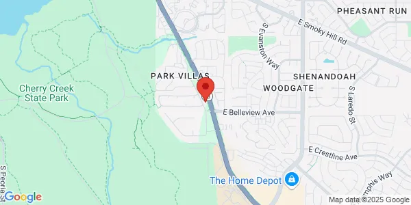 Map of 5001 S Parker Rd Ste 215 Aurora, CO 80015