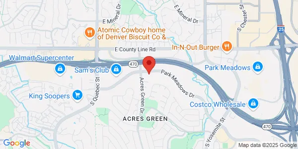 Map of 8080 Park Meadows Dr Ste 100 Lone Tree, CO 80124