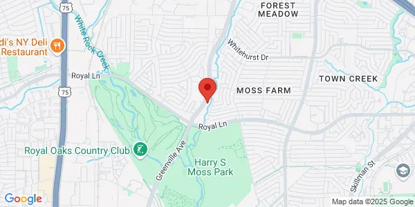 Map of 8722 Greenville Ave Ste 101 Dallas, TX 75243