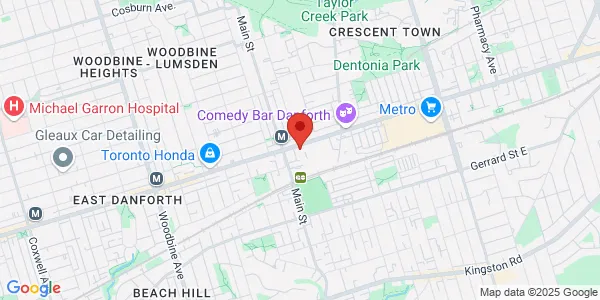 Map of 2575 Danforth Avenue Toronto, ON M4C 1L5 Canada