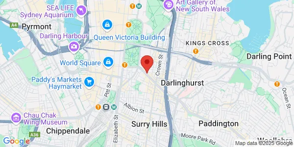 Map of 32a Oxford St Darlinghurst New South Wales 2010 Australia