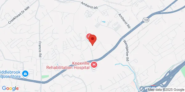 Map of 1400 Dowell Springs Blvd Ste 200 Knoxville, TN 37909