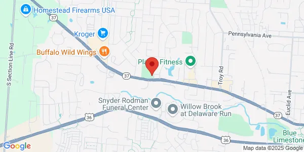 Map of 1362 W Central Ave Delaware, OH 43015