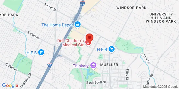Map of 4900 Mueller Blvd Austin, TX 78723