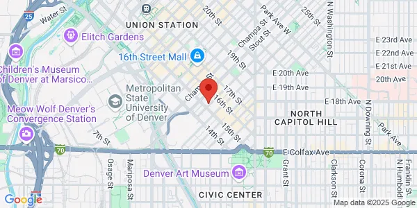 Map of 1545 California St Denver, CO 80202