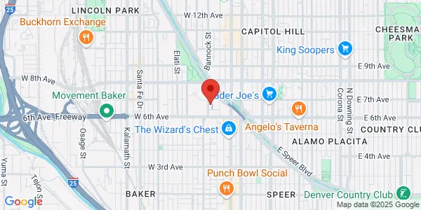 Map of 660 N Bannock St Pavilion L Denver, CO 80204