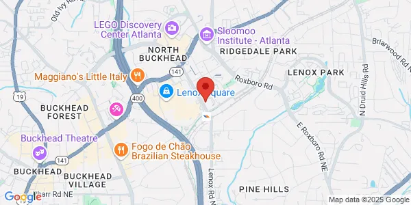 Map of 3355 Lenox Rd Ste 750 Atlanta, GA 30326