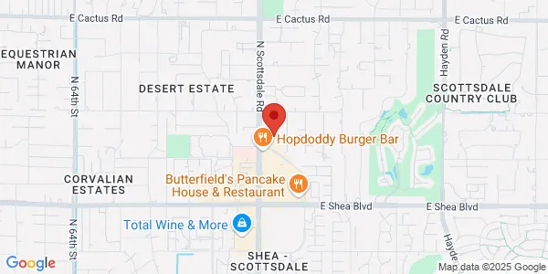 Map of 11111 N Scottsdale Rd Scottsdale, AZ 85254