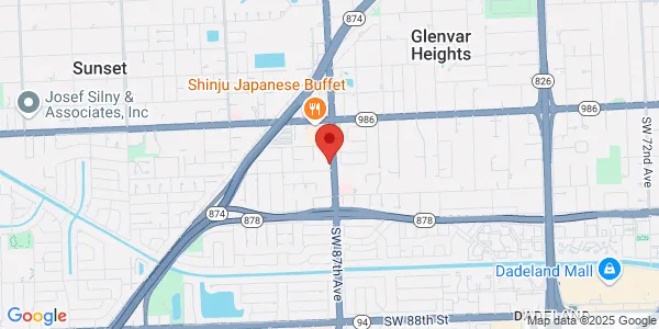 Map of 7500 SW 87th Ave Ste 100 Miami, FL 33173