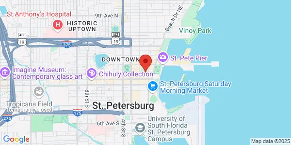 Map of 129 1st Ave N Saint Petersburg, FL 33701