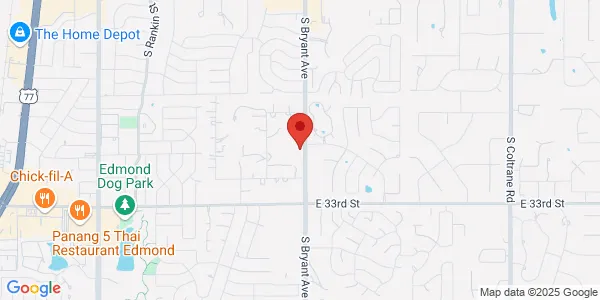 Map of 2805 S Bryant Ave Ste B Edmond, OK 73013