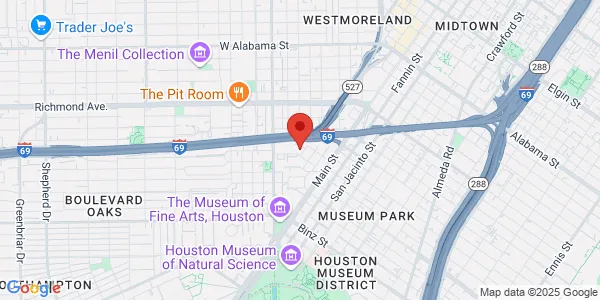 Map of 2 Chelsea Blvd Houston, TX 77006