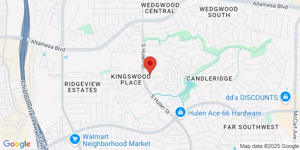 Map of 7311 S Hulen St Fort Worth, TX 76133