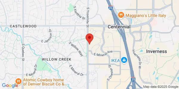 Map of 9085 E Mineral Cir Ste 255 Greenwood Village, CO 80112