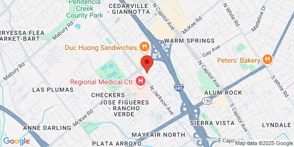 Map of 266 N. Jackson Ave. San Jose, CA 95116