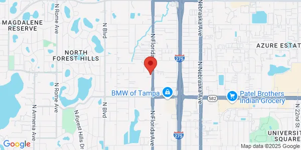 Map of 11972 N Florida Ave Tampa, FL 33612