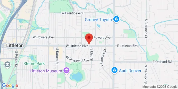Map of 609 W Littleton Blvd Ste 100 Littleton, CO 80120