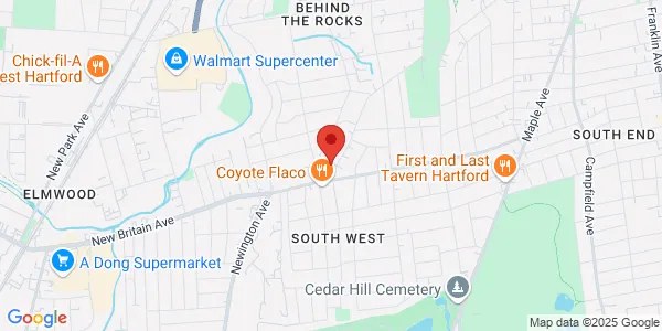 Map of 602 New Britain Ave Hartford, CT 06106