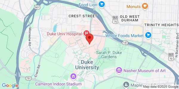 Map of 40 Duke Medicine Cir Clinic 2N Durham, NC 27710
