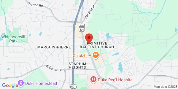 Map of 4020 N Roxboro St Durham, NC 27704