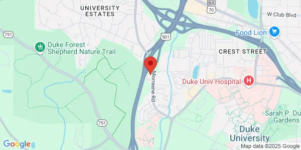 Map of 932 Morreene Rd Durham, NC 27705