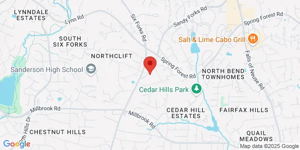 Map of 5920 Sandy Forks Rd Ste 100 Raleigh, NC 27609