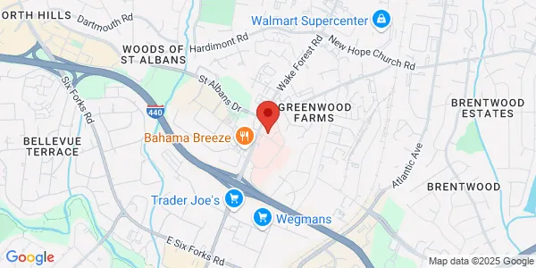 Map of 3404 Wake Forest Rd Bldg 7, Ste 303 Raleigh, NC 27609