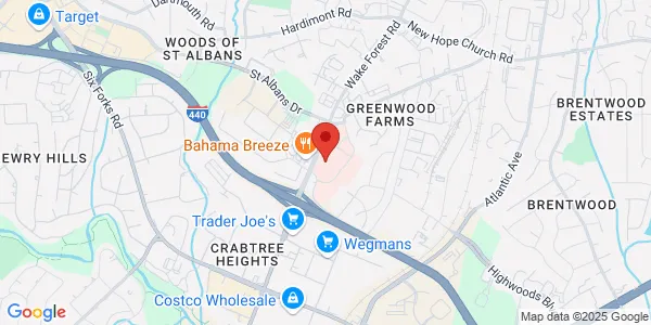 Map of 3320 Wake Forest Rd Ste 130 Raleigh, NC 27609