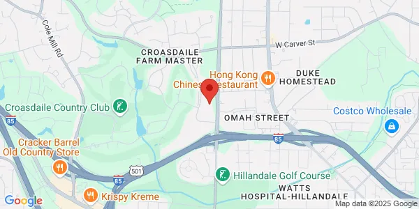 Map of 1821 Hillandale Rd Ste 25C Durham, NC 27705