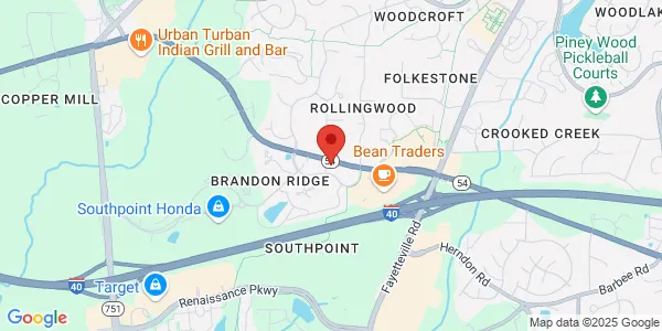 Map of 5107 Southpark Dr Ste 101 Durham, NC 27713