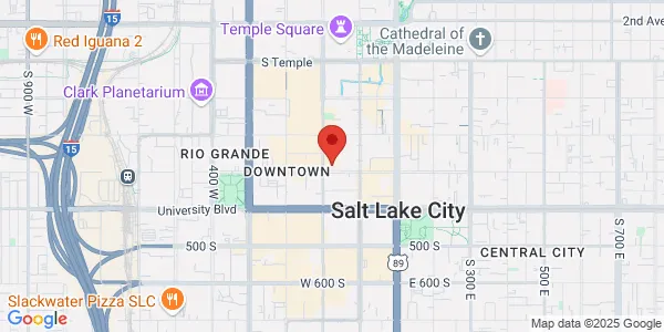 Map of 50 W Broadway Ste 337 Salt Lake City, UT 84101