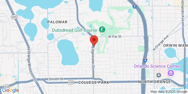 Map of 3107 Edgewater Dr Ste 1 Orlando, FL 32804