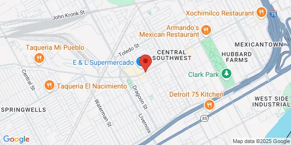Map of 5901 W Vernor Hwy Detroit, MI 48209