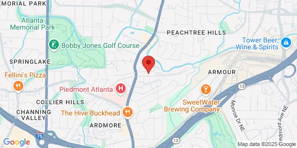 Map of 67 Peachtree Park Dr NE Ste 101 Atlanta, GA 30309