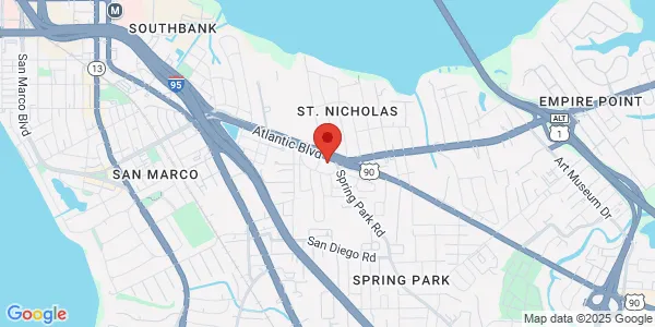 Map of 2624 Atlantic Blvd Ste 1 Jacksonville, FL 32207