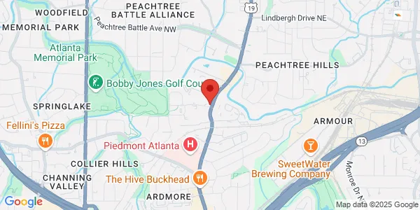 Map of 2200 Peachtree Rd NW Atlanta, GA 30309