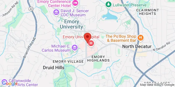 Map of 1365 Clifton Rd NE Atlanta, GA 30322