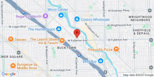 Map of 1942 Fullerton Ave Chicago, IL 60647