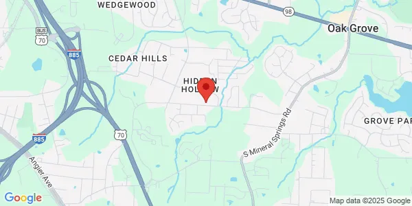 Map of 3211 Gibson Rd Durham, NC 27703