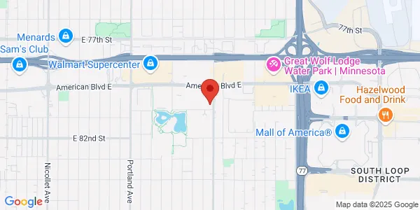 Map of 1120 E 80th St Ste 207 Bloomington, MN 55425