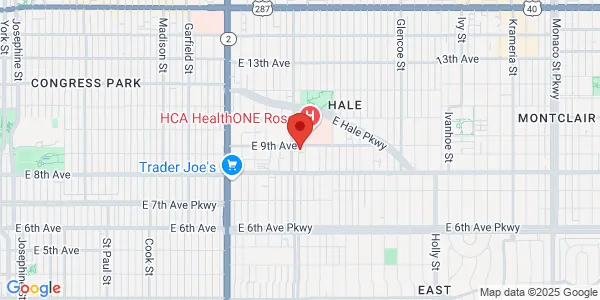 Map of 4500 E 9th Ave Ste 610 Denver, CO 80220
