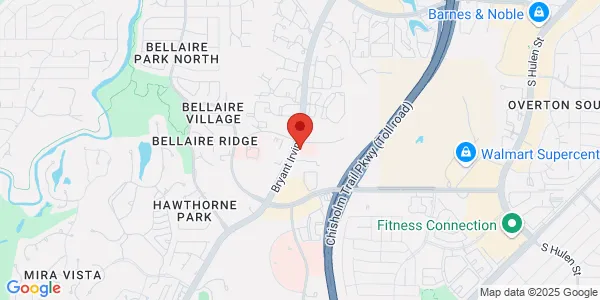 Map of 5701 Bryant Irvin Rd Ste 101 Fort Worth, TX 76132